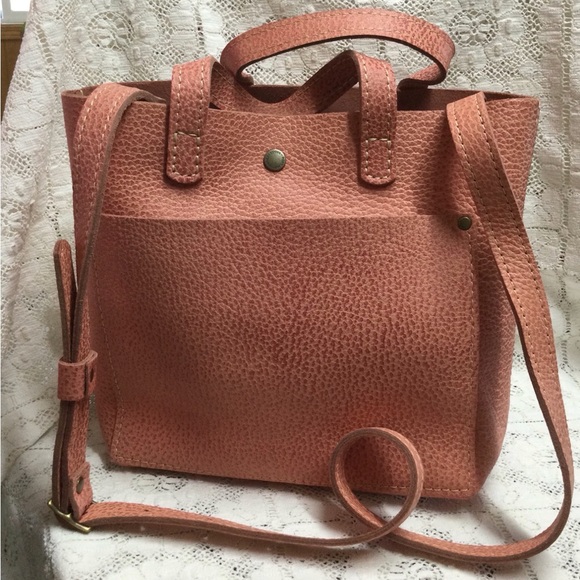 New Mini Portland Leather Goods tote. Flamingo - Picture 1 of 15